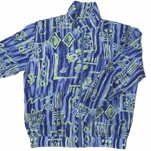 -80s JACKET, BLUE / GREEN-